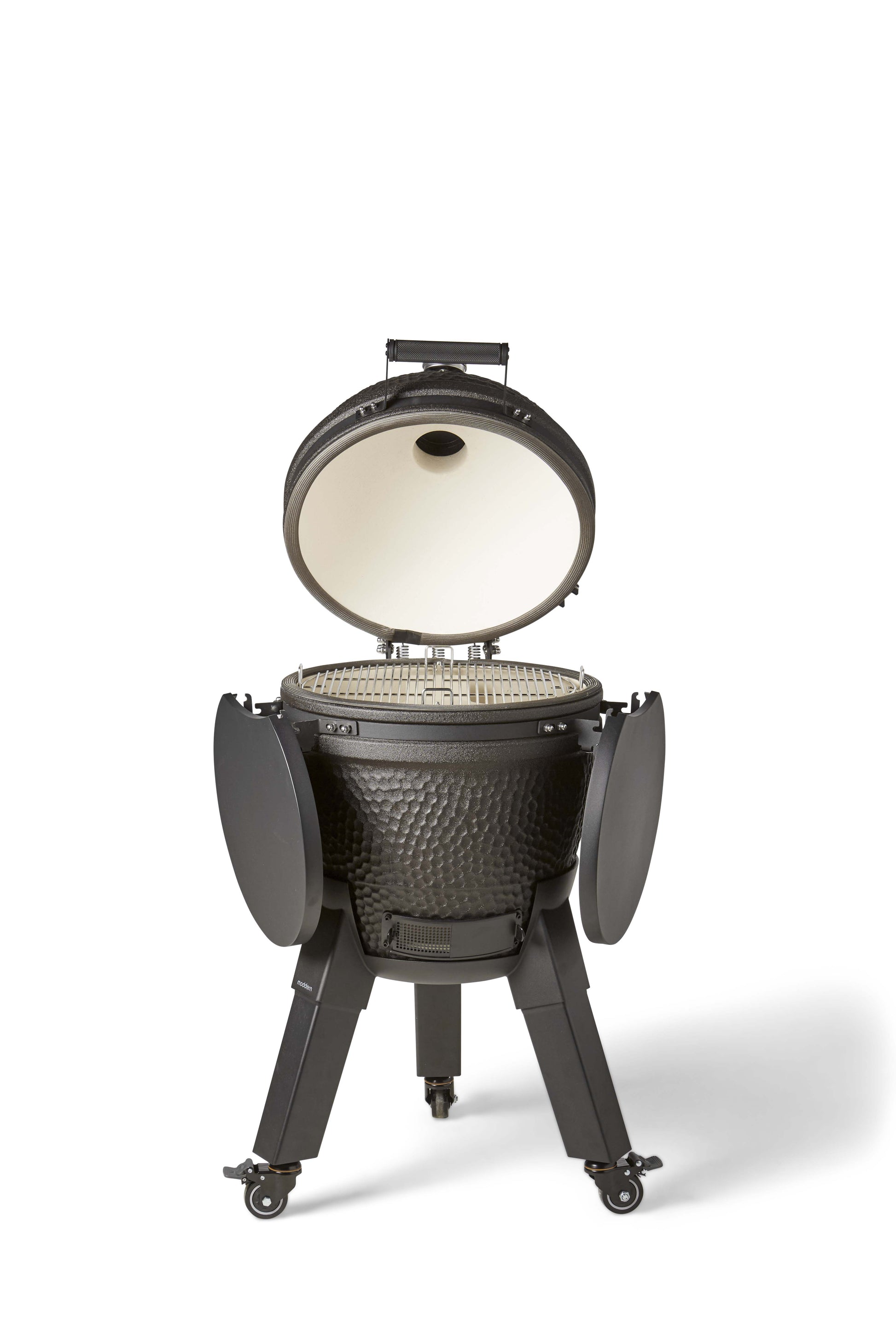 Kamado Moddern Complete Black, incl zijtafels, aluminium poten én wieltjes