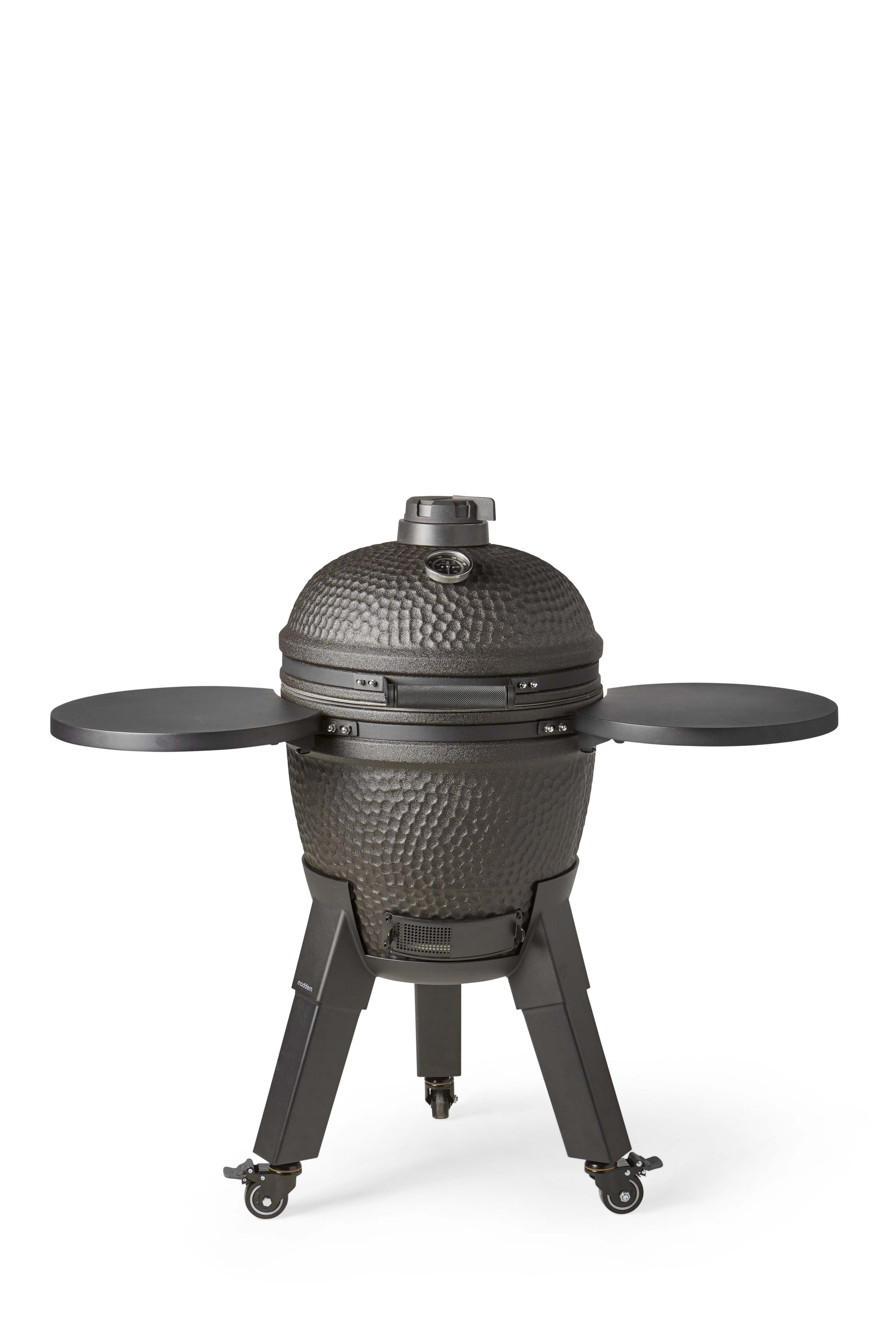 Kamado Moddern Complete Black, incl zijtafels, aluminium poten én wieltjes