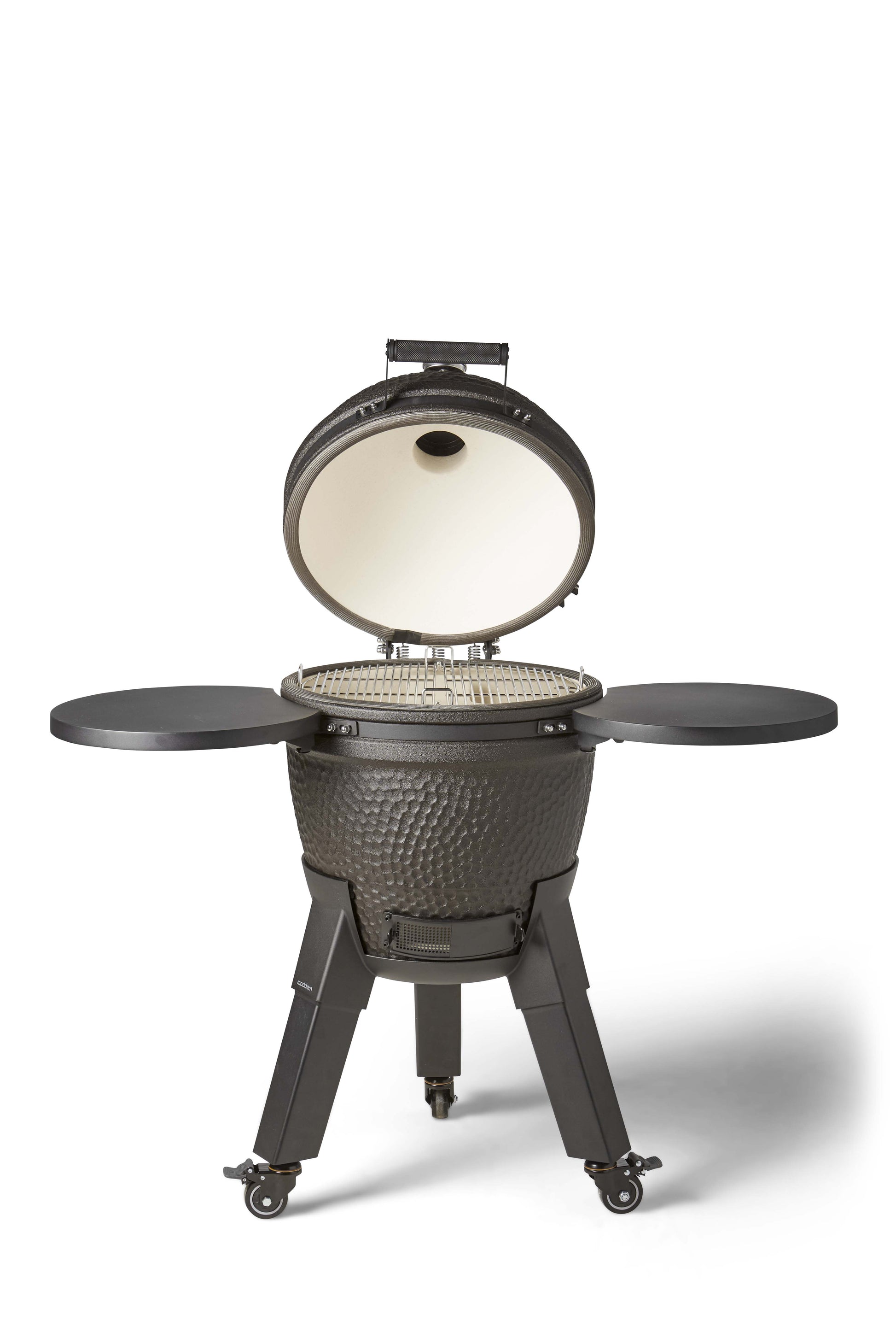 Kamado Moddern Complete Black, incl zijtafels, aluminium poten én wieltjes