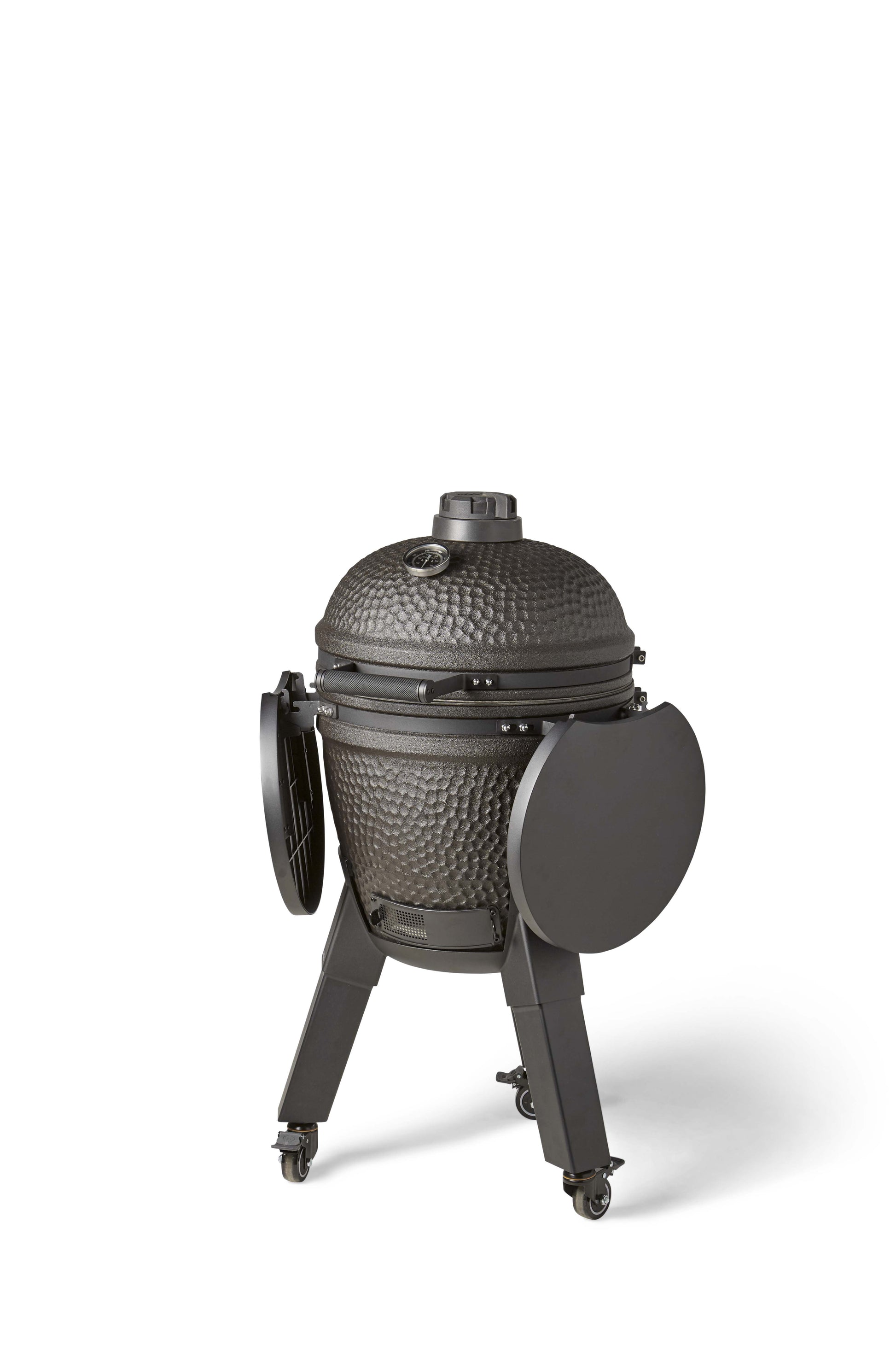 Kamado Moddern Complete Black, incl zijtafels, aluminium poten én wieltjes