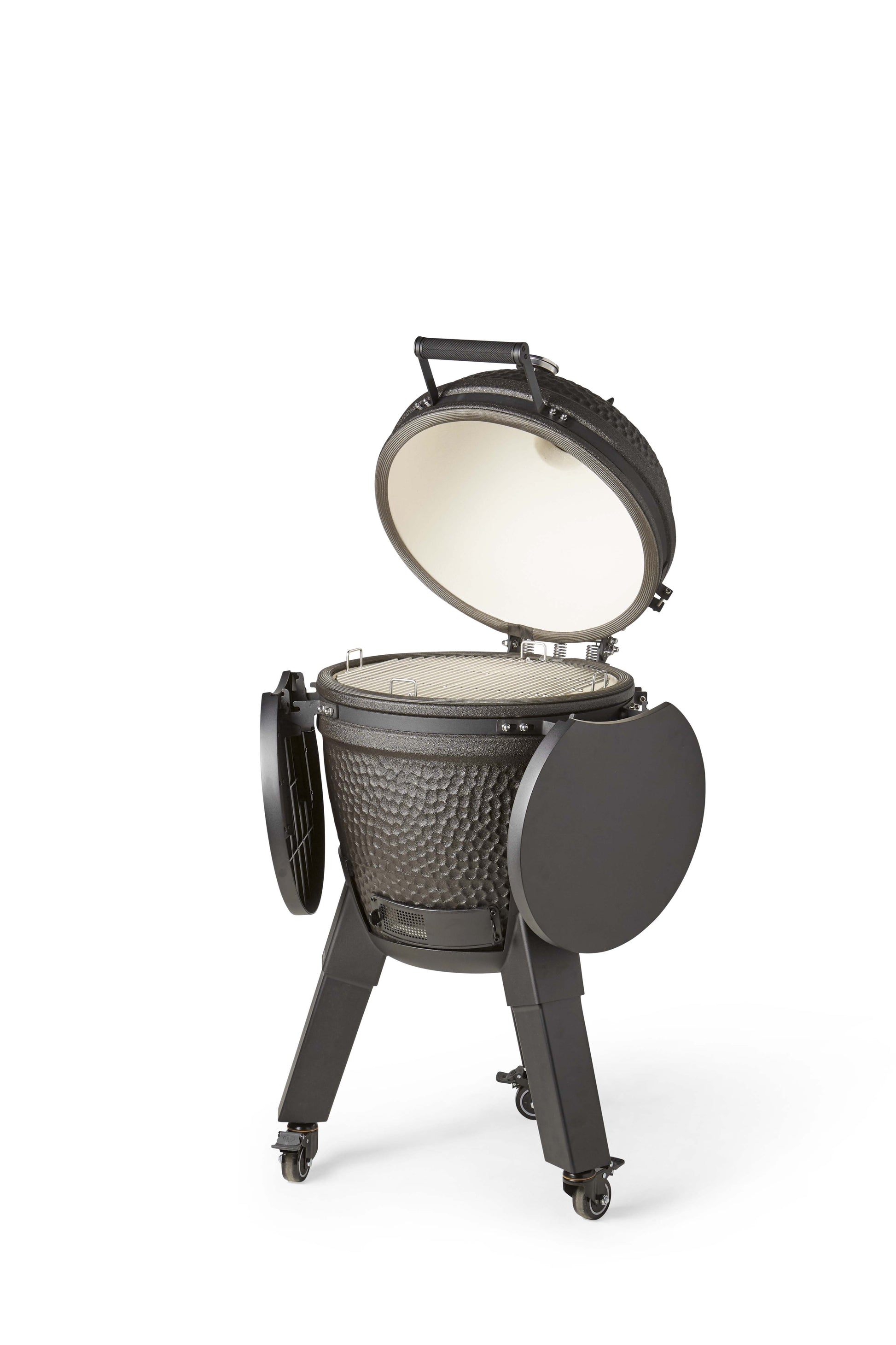 Kamado Moddern Complete Black, incl zijtafels, aluminium poten én wieltjes