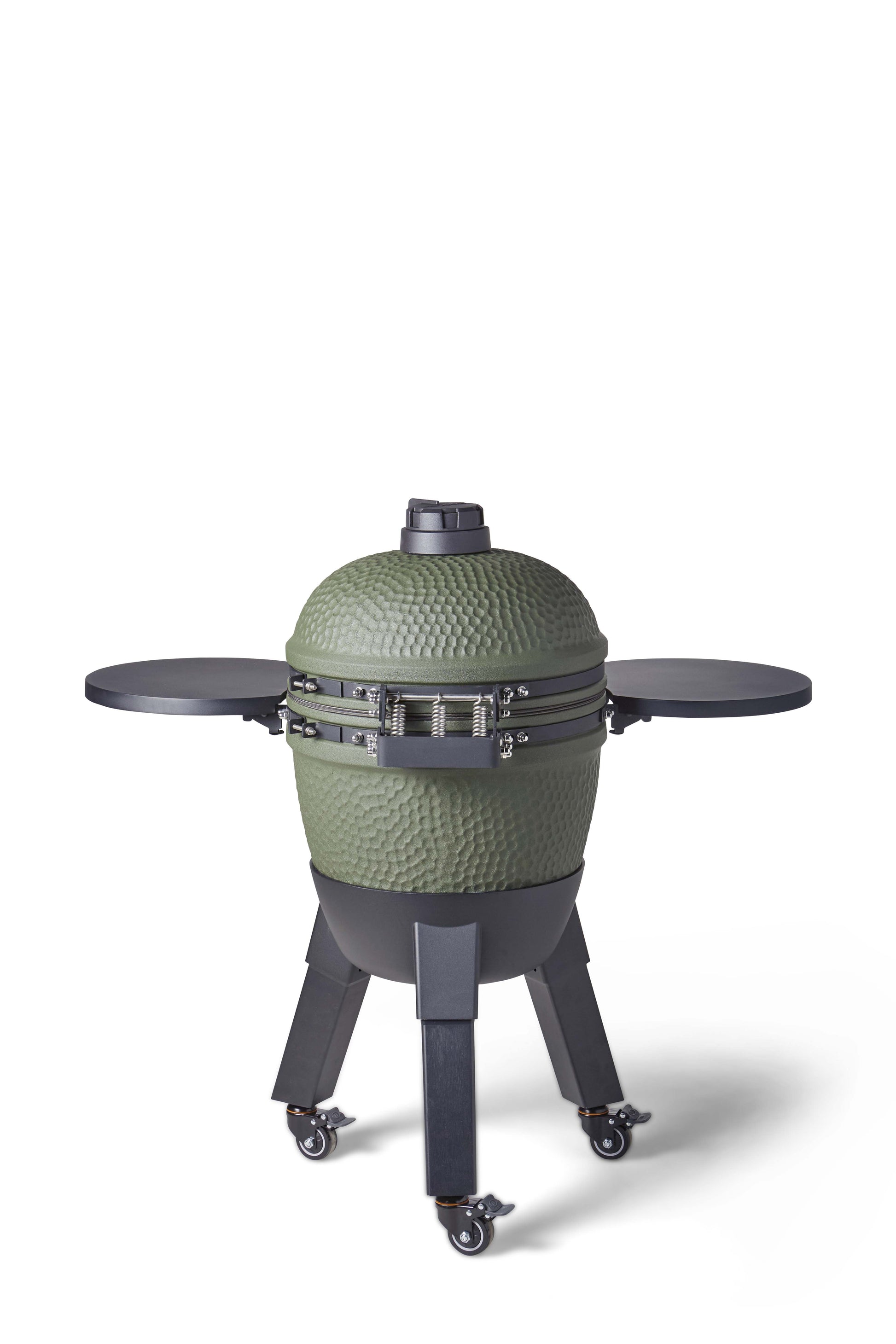 Kamado Moddern Complete Green, incl zijtafels, aluminium poten én wieltjes