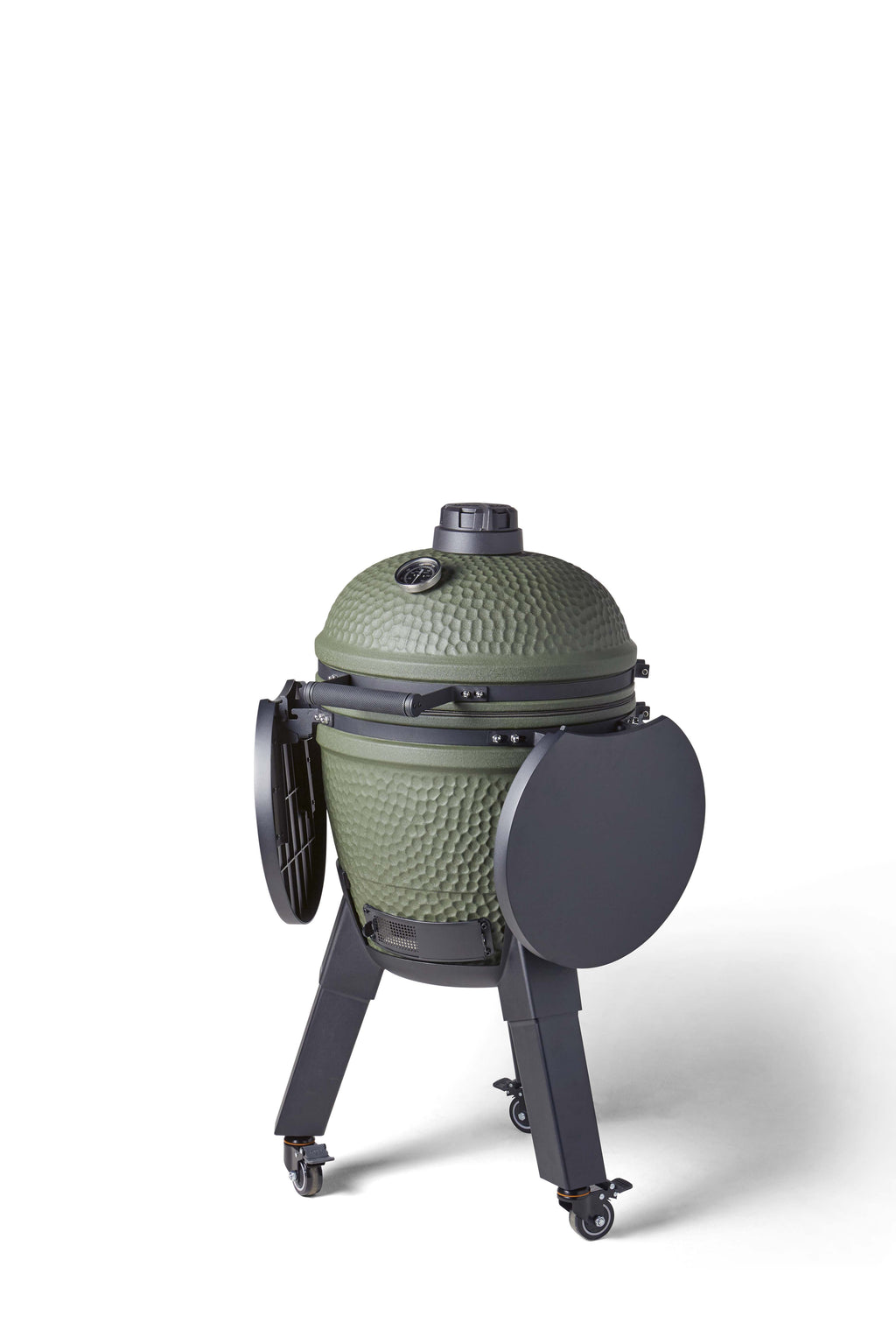Kamado Moddern Complete Green, incl zijtafels, aluminium poten én wieltjes