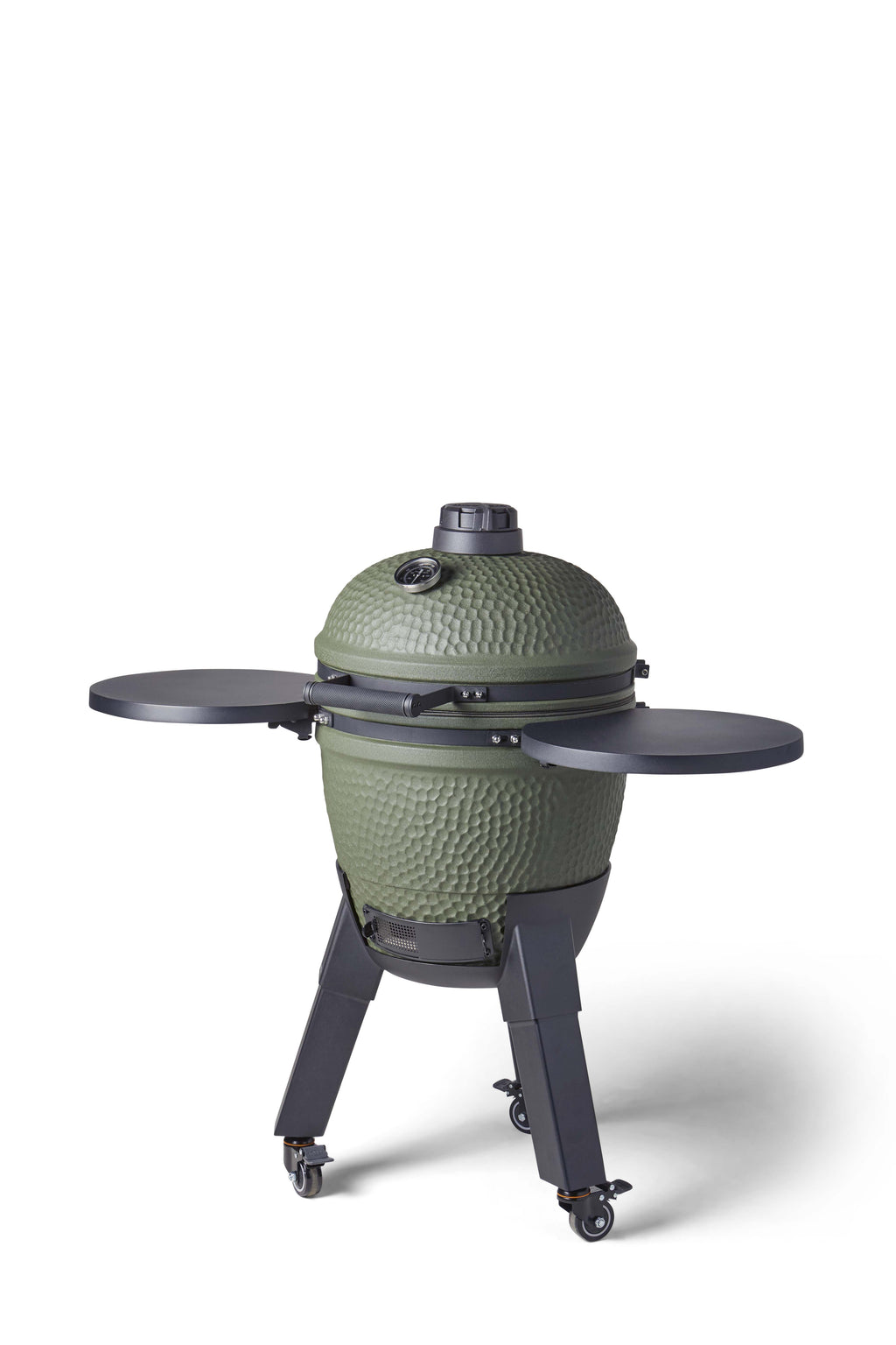 Kamado Moddern Complete Green, incl zijtafels, aluminium poten én wieltjes