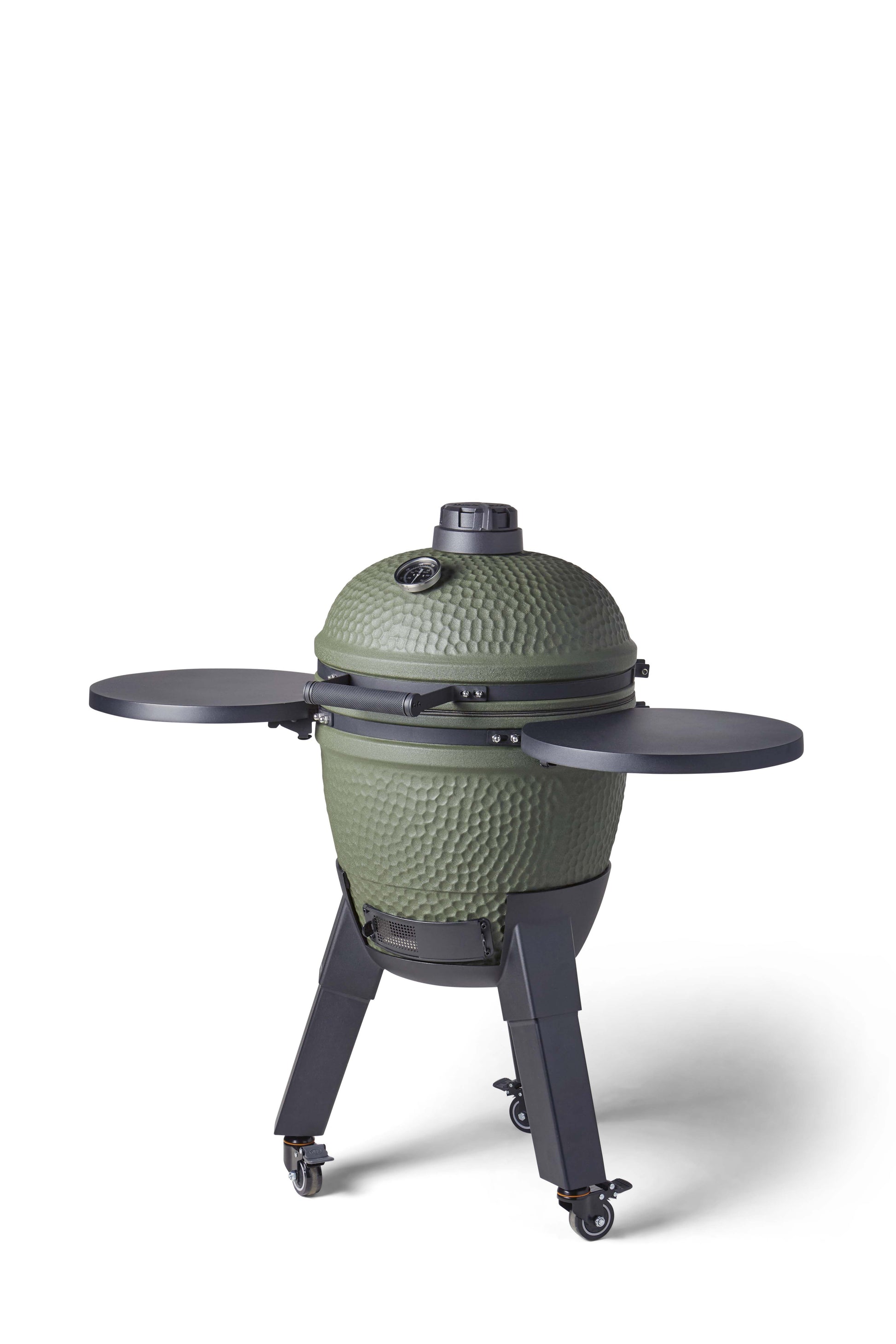 Kamado Moddern Complete Green, incl zijtafels, aluminium poten én wieltjes